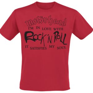 Motorhead T-Shirt 50 In Love With Rock N Roll S to 4XL for Men red