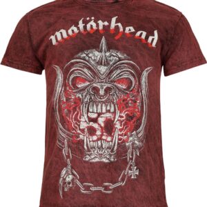 Motorhead T-Shirt Warpig Flames S to 4XL for Men dark red