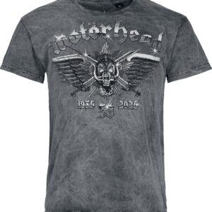 Motorhead T-Shirt Wings Badge S to 4XL for Men grey