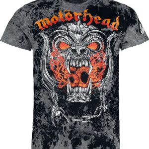Motorhead T-Shirt Flames Bull S to 4XL for Men dark grey
