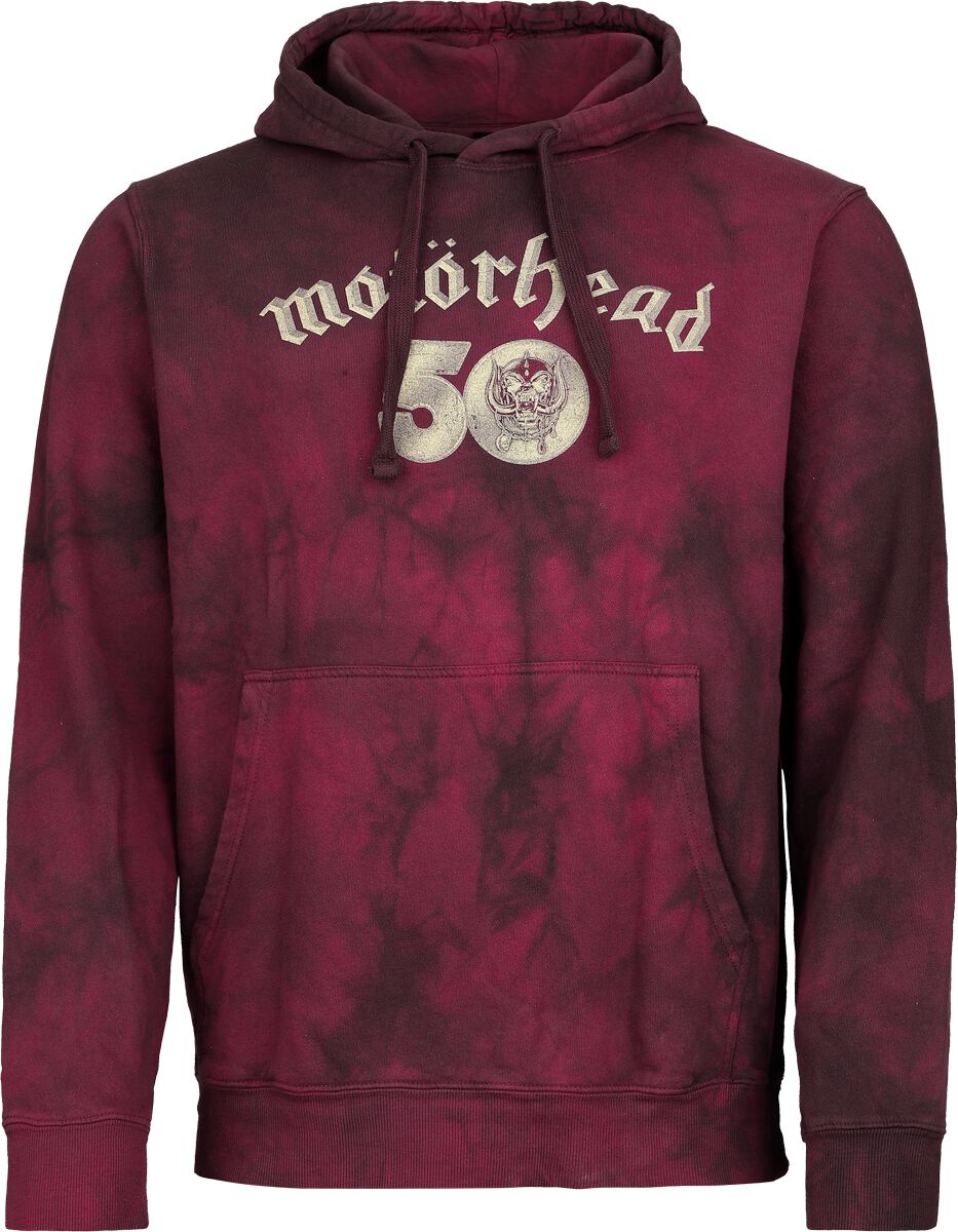 Motorhead Hoodie Core 50th S to XXL for Men red