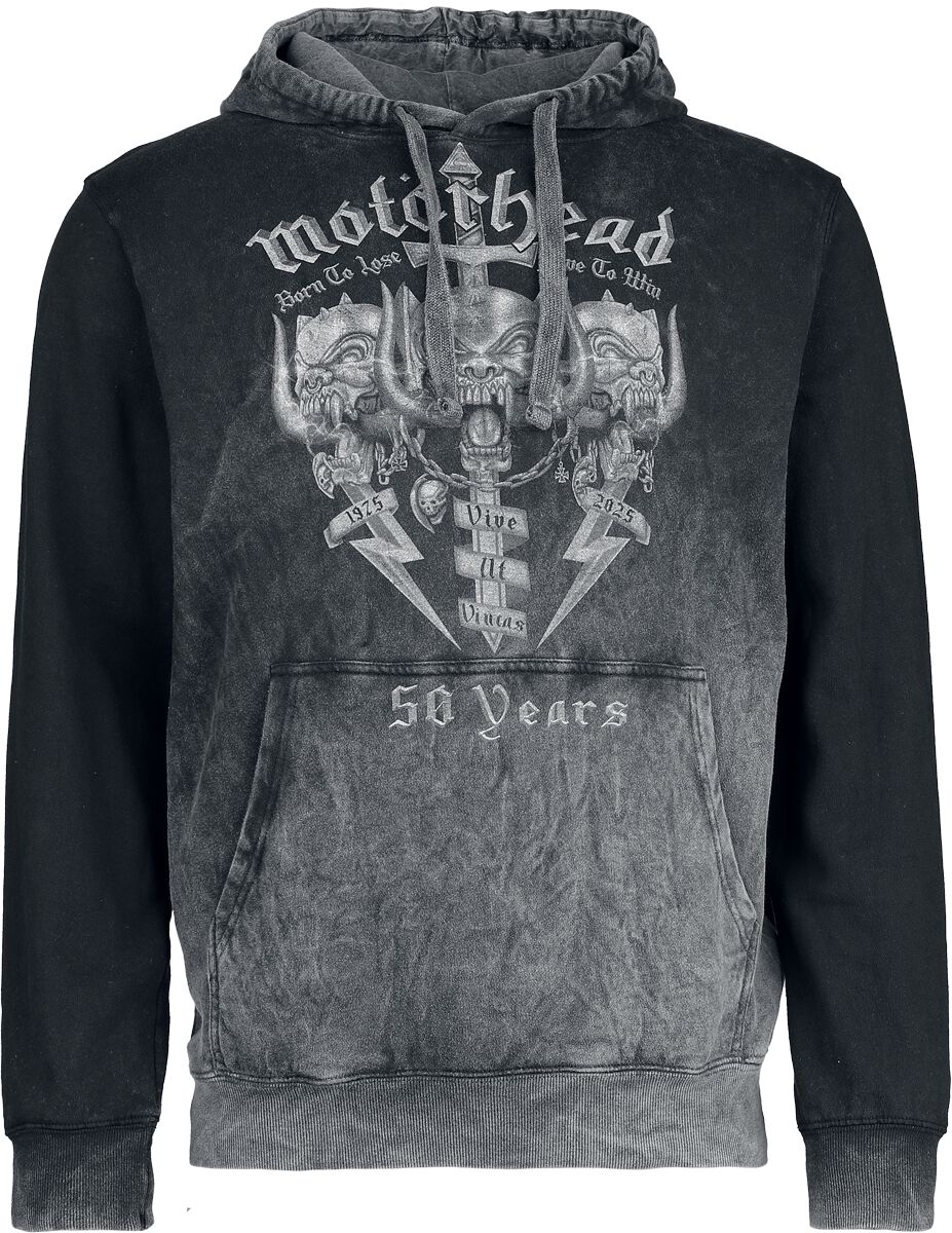 Motorhead Hoodie Core 50th S to XXL for Men grey