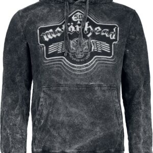 Motorhead Hoodie Chrome Wings S to XXL for Men dark grey