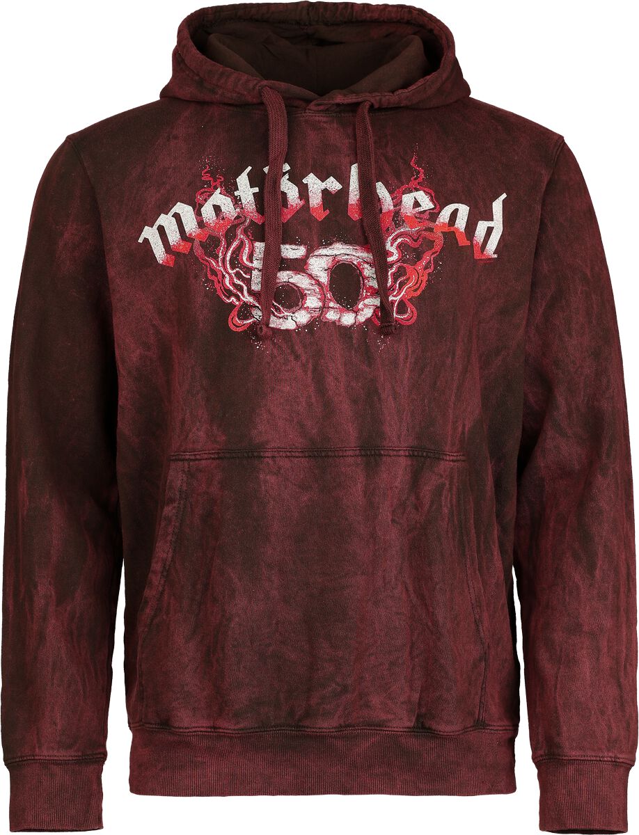 Motorhead Hoodie Warpig Flames S to XXL for Men dark red