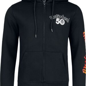 Motorhead Hoodie Jacket Flames Bull S to 3XL for Men black