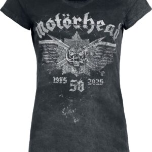 Motorhead T-Shirt Metallic Logo S to 3XL for Women grey