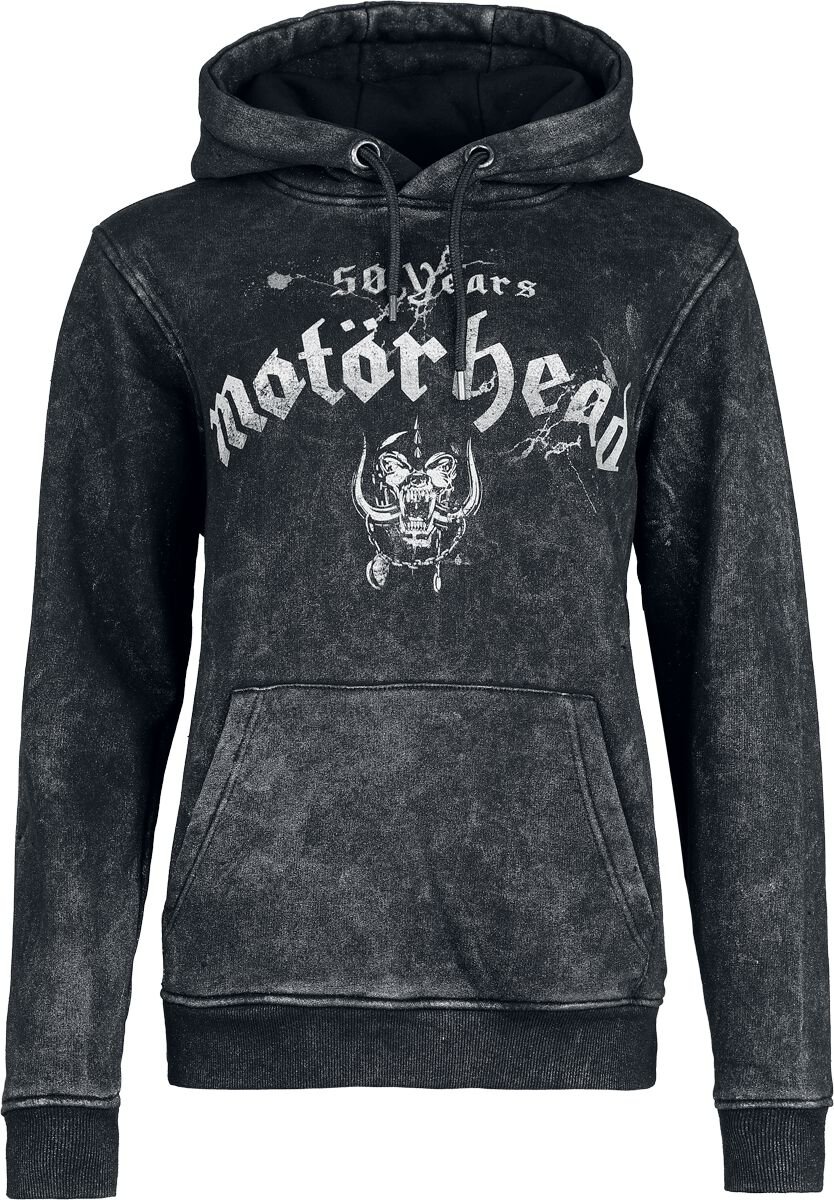 Motorhead Hoodie Cracked Bull S to XXL for Women anthracite