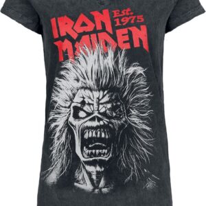 Iron Maiden T-Shirt Portrait Scram S to 4XL for Women grey