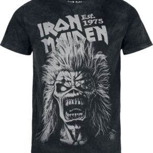 Iron Maiden T-Shirt Eddie Portrait S to 4XL for Men anthracite