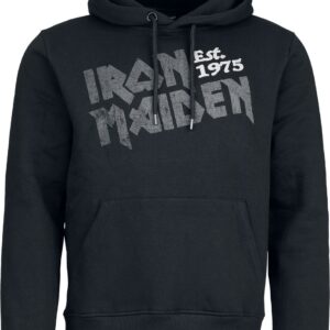 Iron Maiden Hoodie Stamp Logo S to XXL for Men black