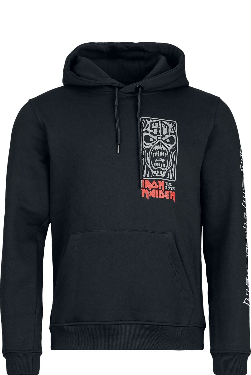 Iron Maiden Hoodie Smoking Eddie S to XXL for Men black