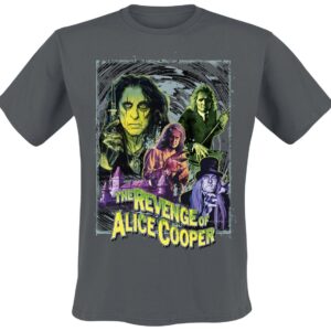 Alice Cooper T-Shirt Revenge Splatter S to 3XL for Men charcoal