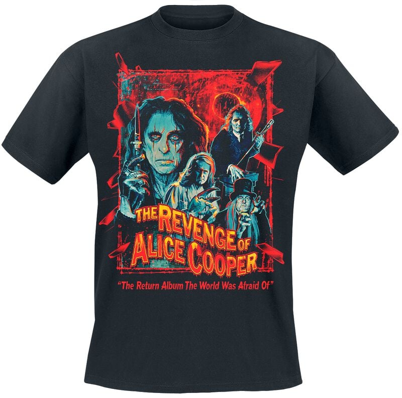 Alice Cooper T-Shirt Revenge Horror Poster S to 5XL for Men black