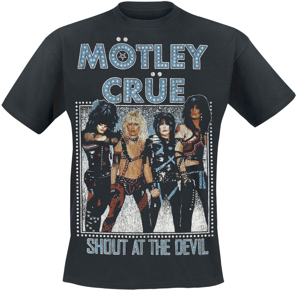 Mötley Crüe T-Shirt SATD Vintage Bootleg M to 3XL for Men black