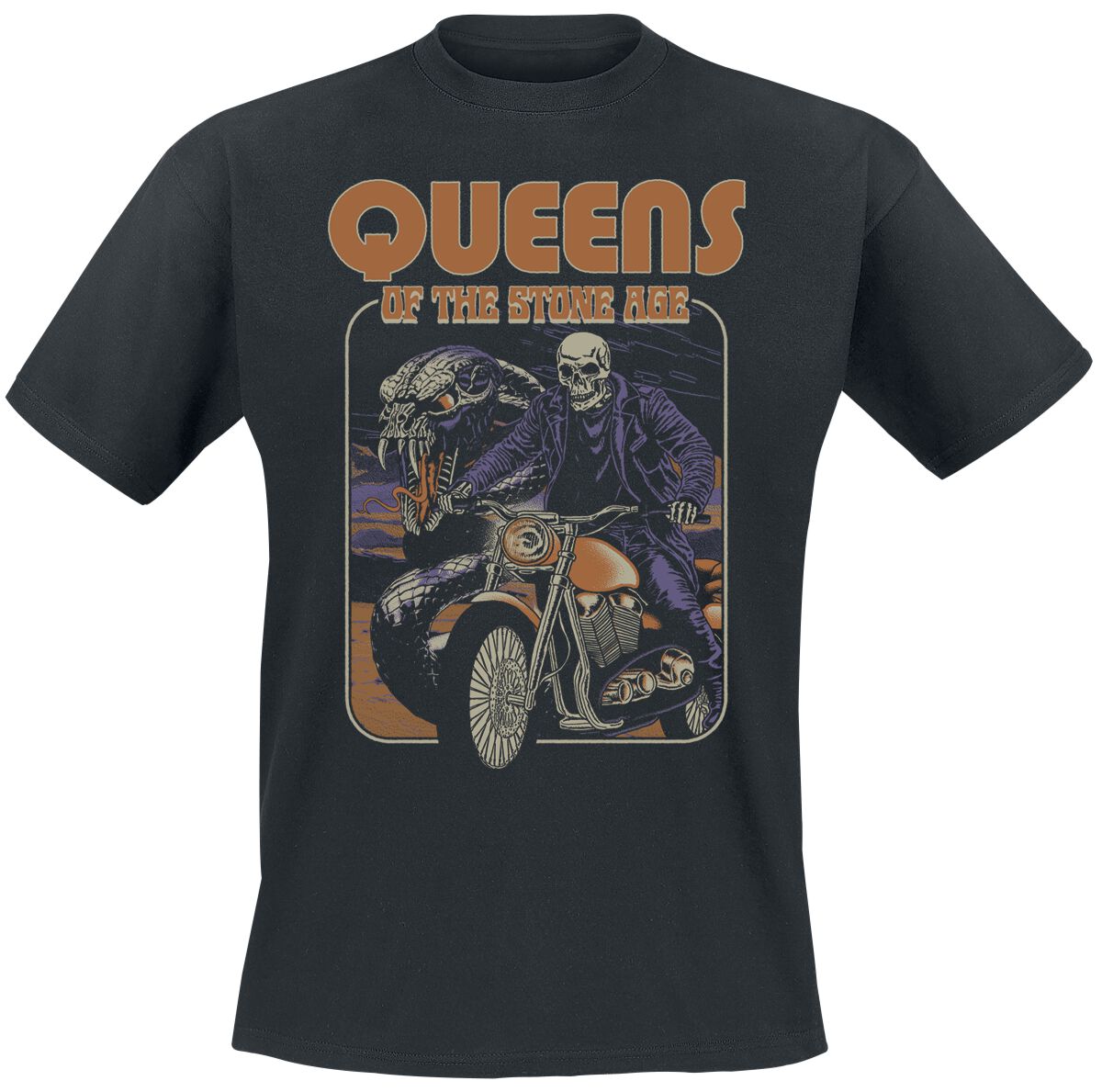 Queens Of The Stone Age T-Shirt Skull Rider S to 3XL for Men black