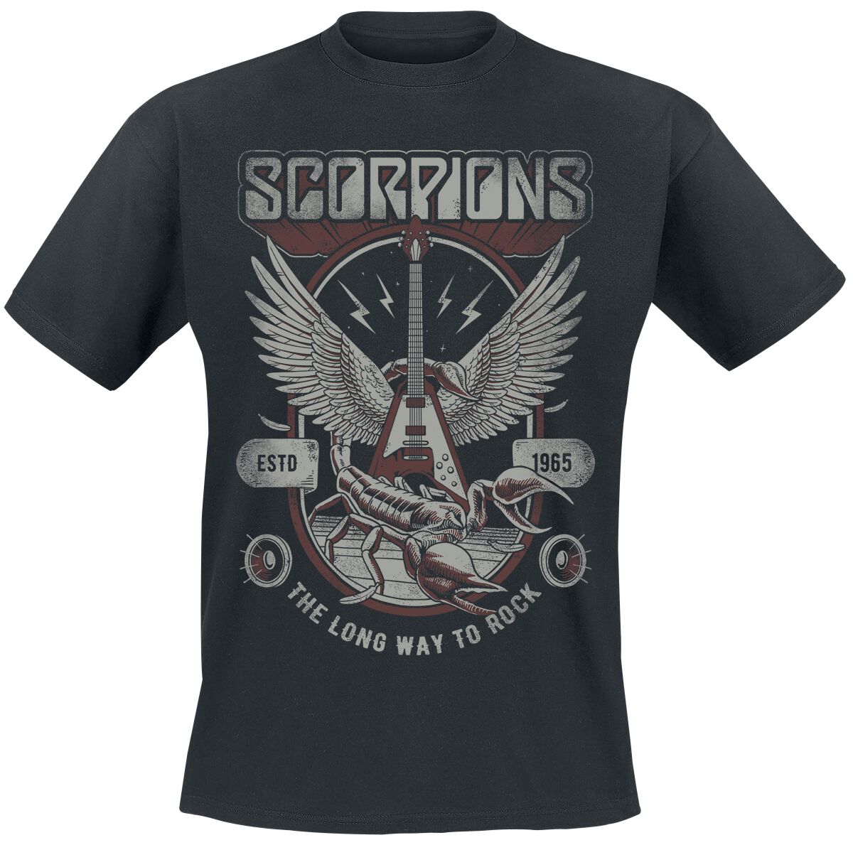 Scorpions T-Shirt Long Way To Rock S to 3XL for Men black