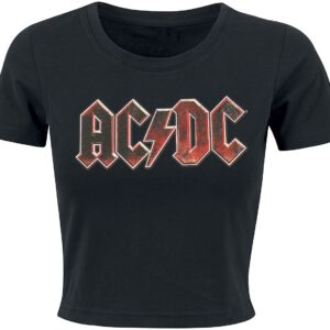 AC/DC T-Shirt Metal Logo S to XXL for Women black
