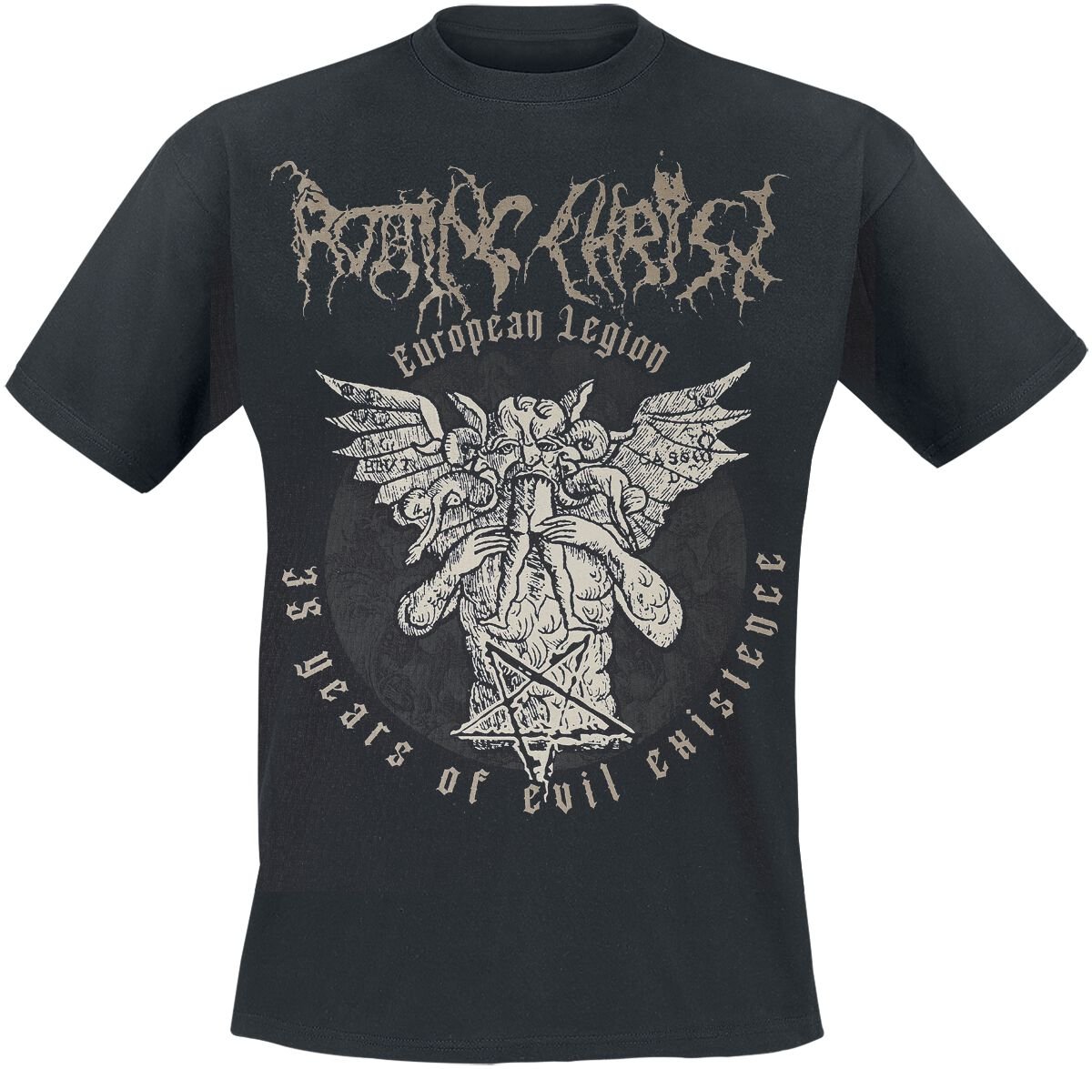 Rotting Christ T-Shirt 35 Years Of Evil Existence S to XXL for Men black