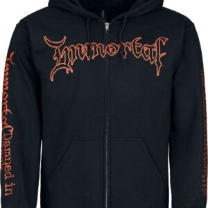Immortal Hoodie Jacket Damned In Black M to XXL for Men black