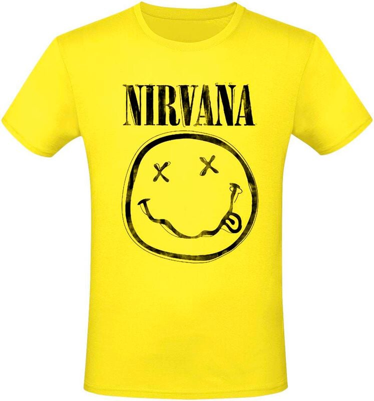 Nirvana T-Shirt Flower Sniffing S to 3XL for Men yellow