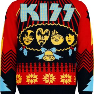 Kiss Christmas jumper Holiday Sweater S to 5XL for Men multicolour