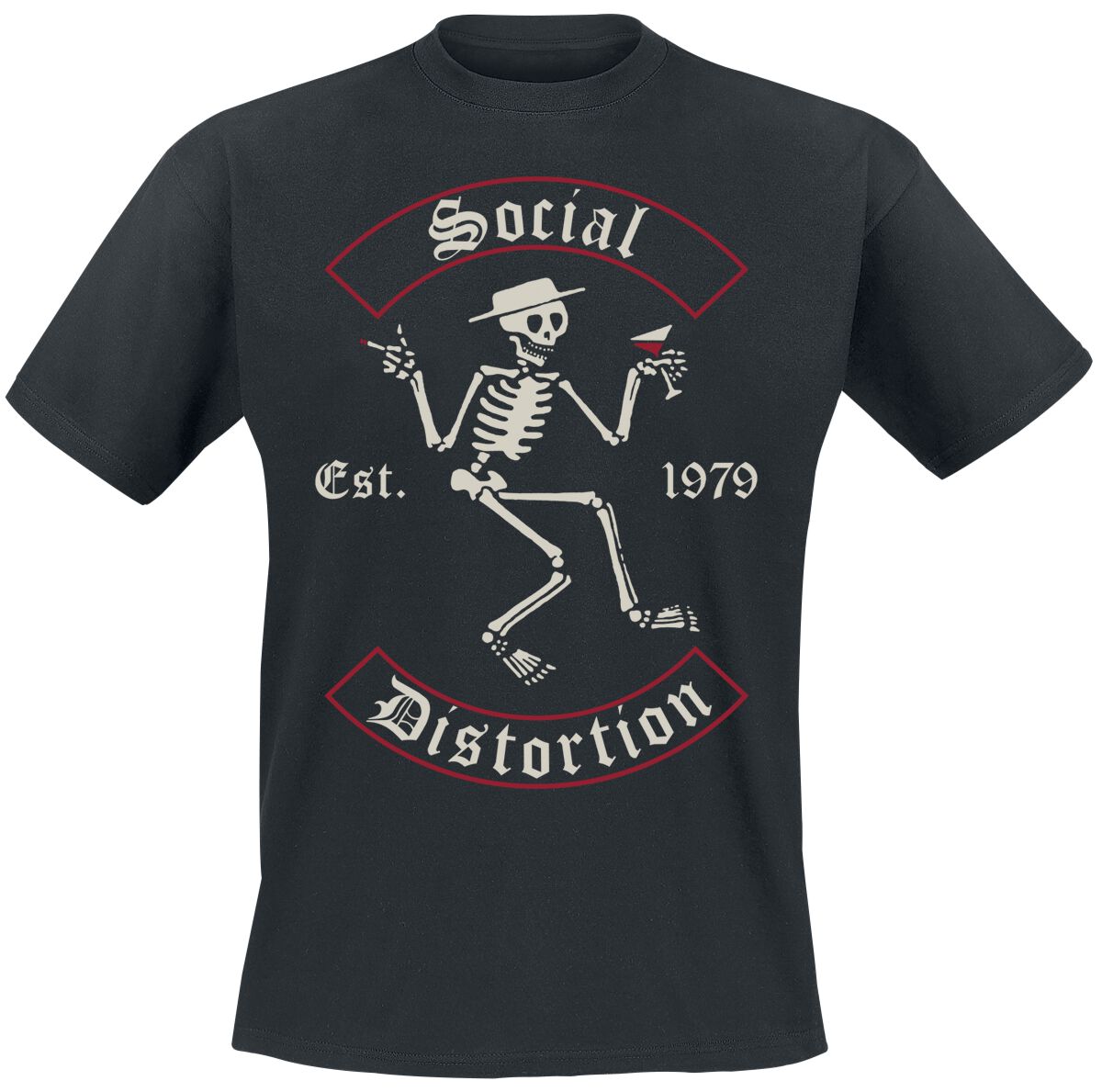 Social Distortion T-Shirt Skelly Banner S to 3XL for Men black