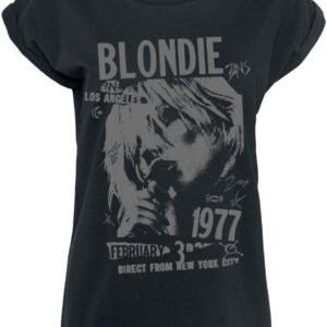 Blondie T-Shirt Tour 1977 S to XXL for Women black