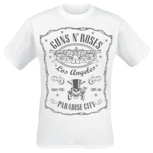 Guns N' Roses T-Shirt Paradise City Label S to 3XL for Men white