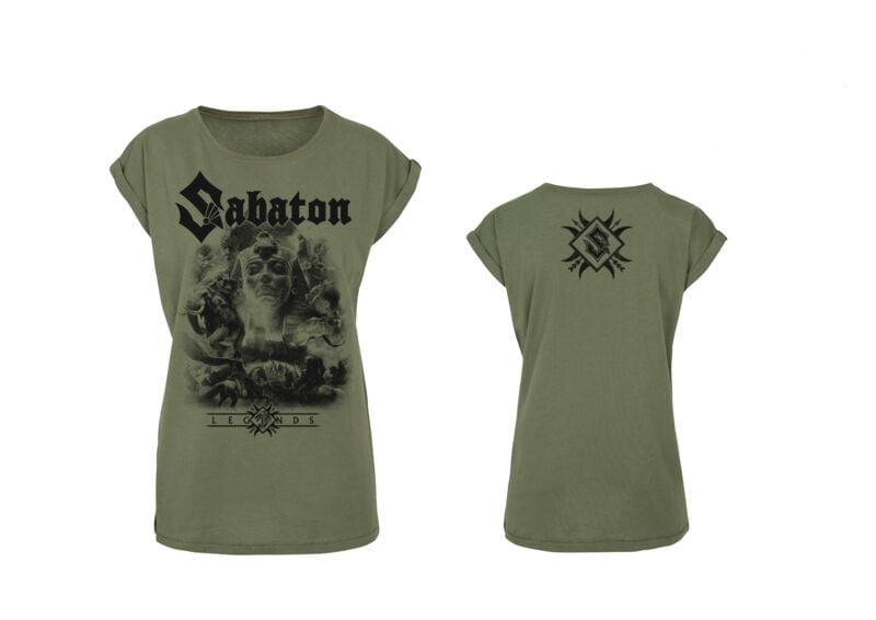 Sabaton T-Shirt Legends S to 3XL for Women khaki