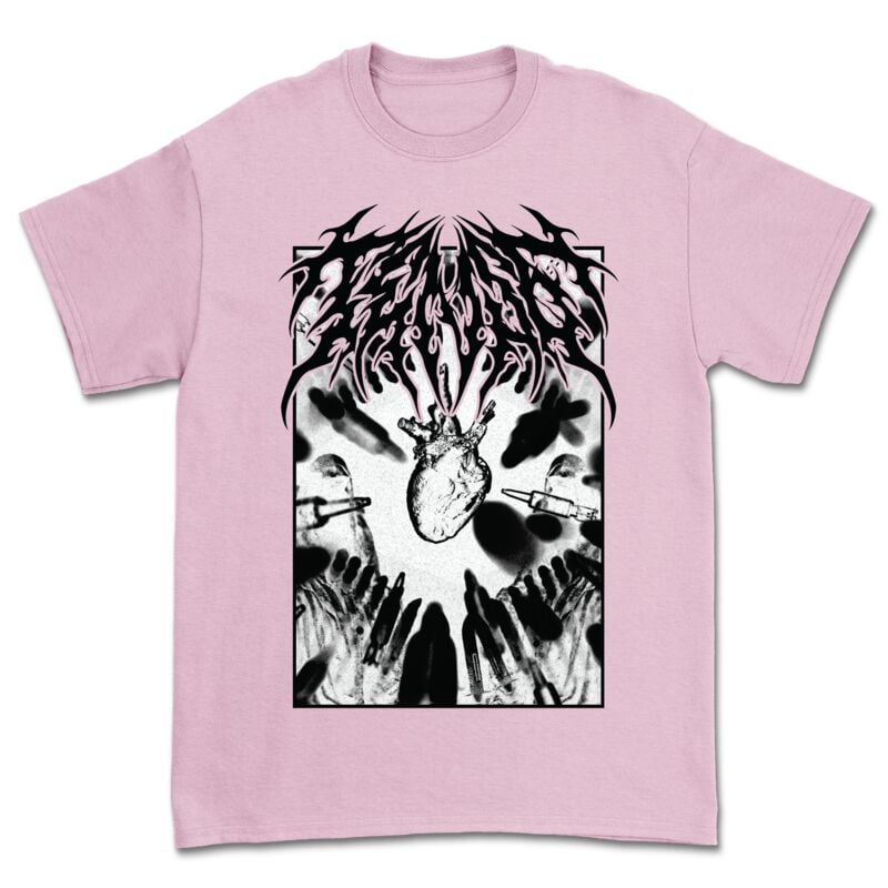 Ten56. T-Shirt Heart S to 3XL for Men pink