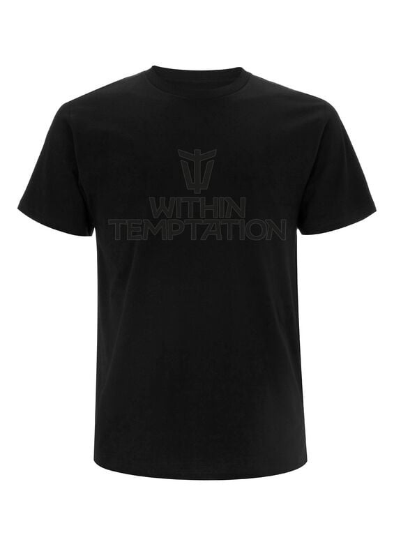 Within Temptation T-Shirt Black On Black Logo S to 4XL for Men black