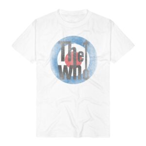 The Who T-Shirt Vintage Target Logo S to 3XL for Men white