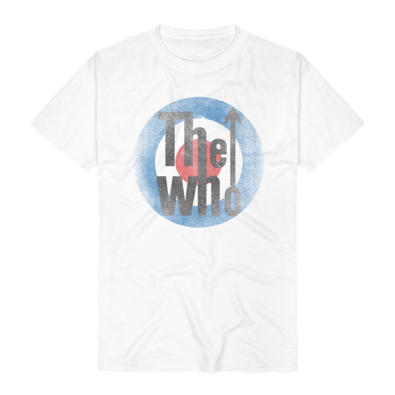 The Who T-Shirt Vintage Target Logo S to 3XL for Men white