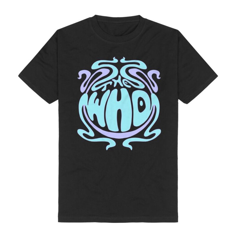 The Who T-Shirt Psychedelic Logo S to 3XL for Men black