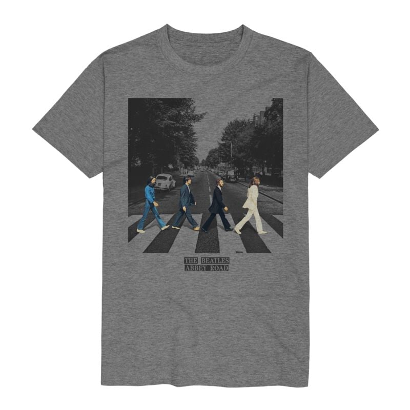 The Beatles T-Shirt Abbey Road S to 3XL for Men grey