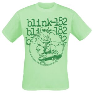 Blink 182 T-Shirt Skateboard Bunny Mono S to 3XL for Men green