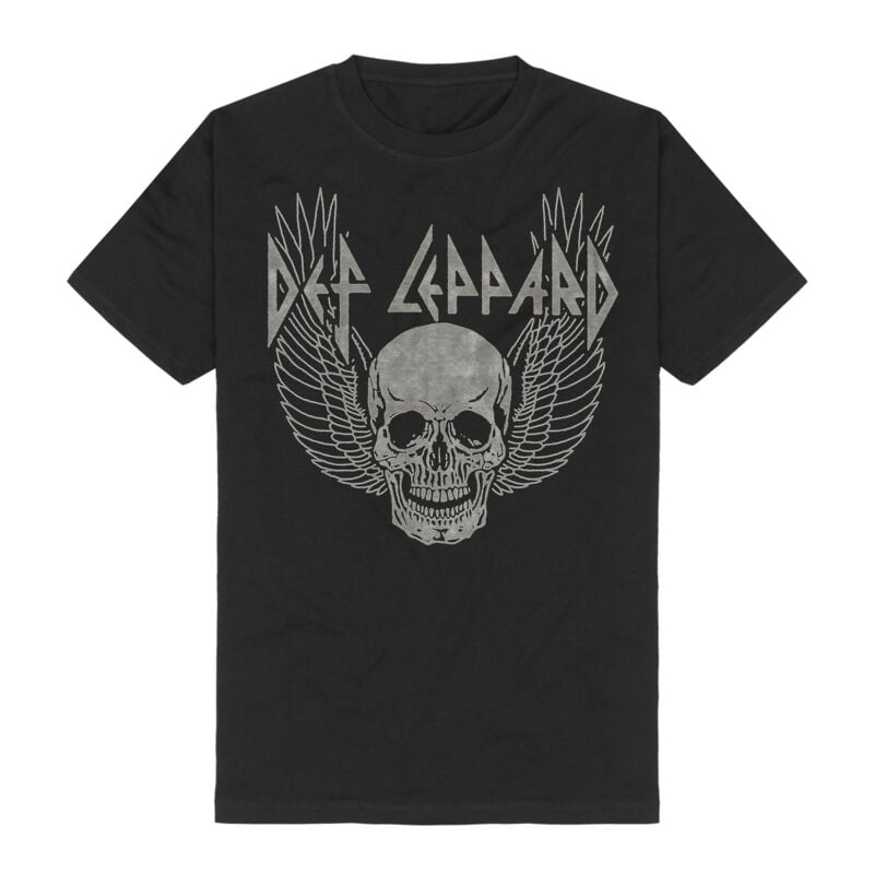 Def Leppard T-Shirt Winged Skull S to 3XL for Men black