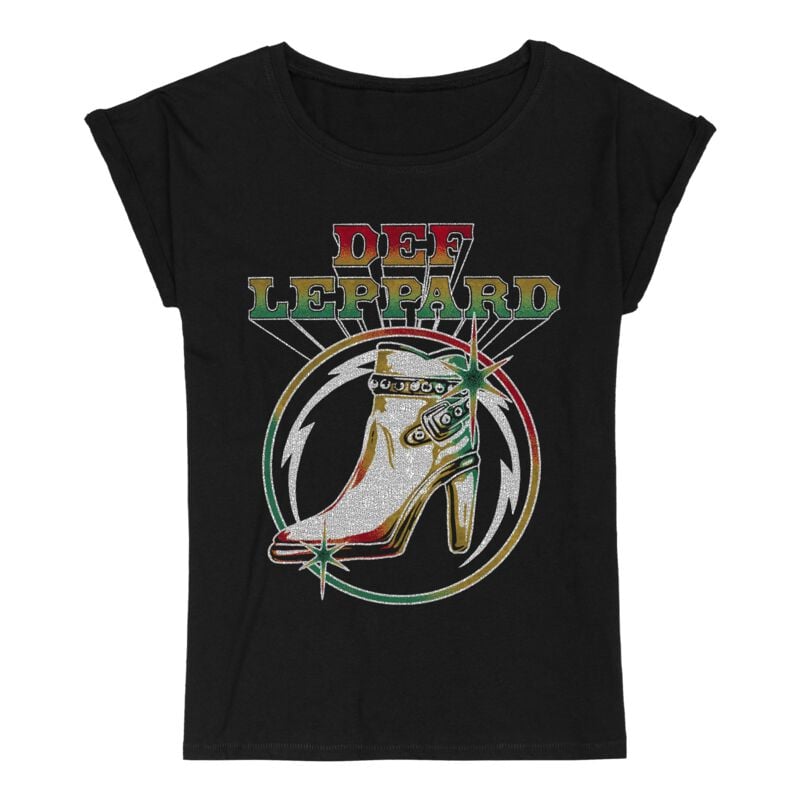 Def Leppard T-Shirt Vintage Boot S to 3XL for Women black