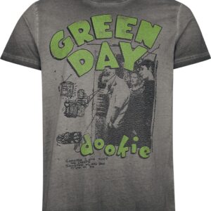 Green Day T-Shirt Sketched Man S to 4XL for Men grey