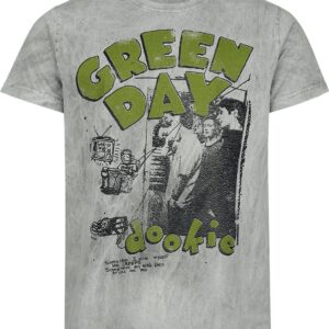 Green Day T-Shirt Sketched Man S to 4XL for Men grey