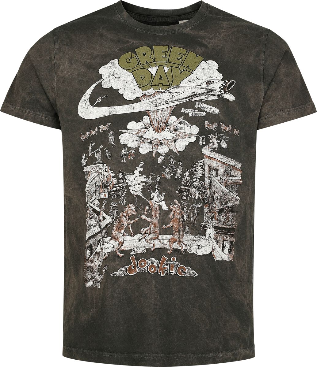 Green Day T-Shirt Dookie Scene S to 4XL for Men grey
