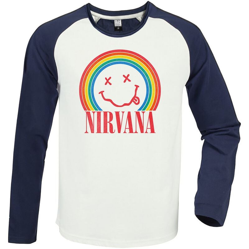 Nirvana Long-sleeve Shirt Amplified Collection Rainbow S to 3XL for Men multicolour