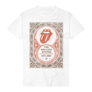 The Rolling Stones T-Shirt Ornament Frame S to 3XL for Men white