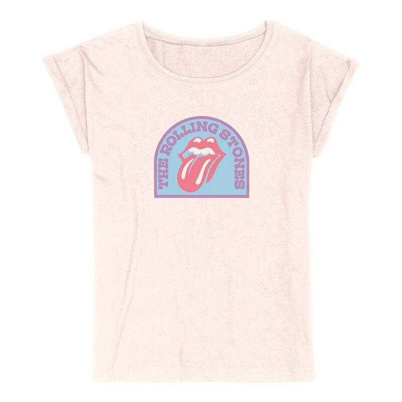 The Rolling Stones T-Shirt Sweet Little Tongue S to 3XL for Women light pink
