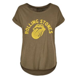 The Rolling Stones T-Shirt Yellow Tongue S to 3XL for Women green