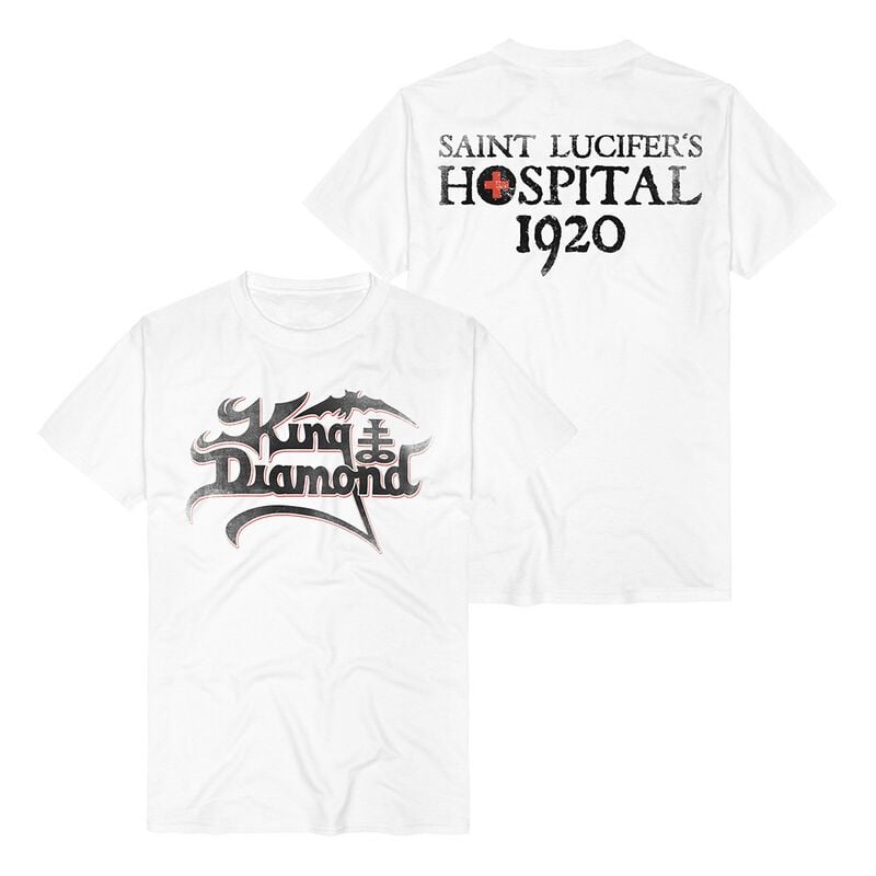 King Diamond T-Shirt Hospital Logo S to 3XL for Men white