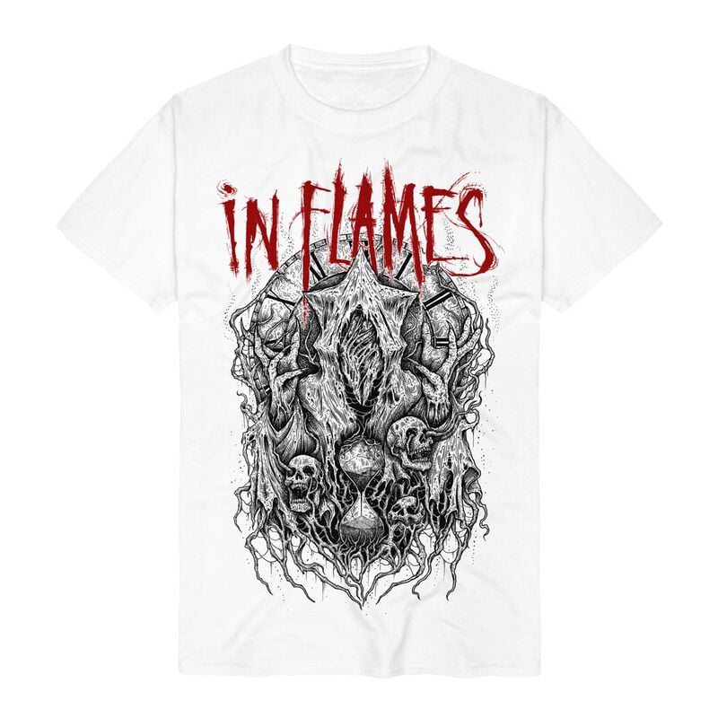 In Flames T-Shirt Buried Time S to 3XL for Men white