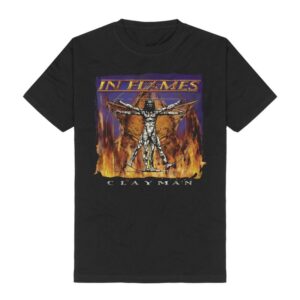 In Flames T-Shirt Clayman Cover S to 3XL for Men black