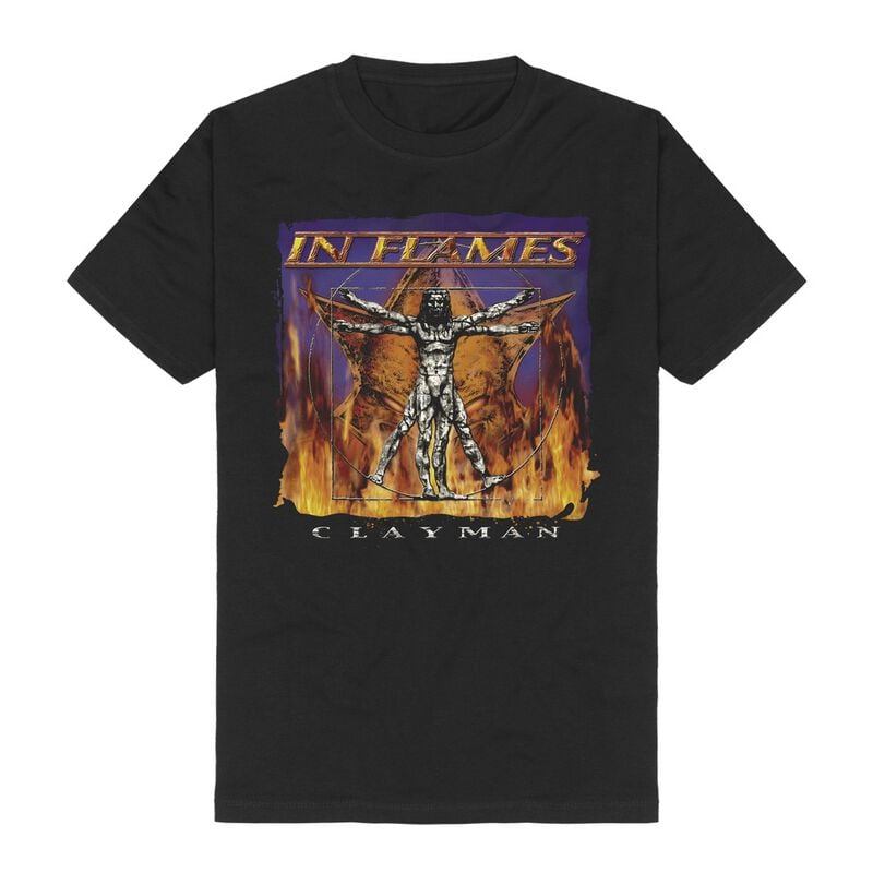 In Flames T-Shirt Clayman Cover S to 3XL for Men black