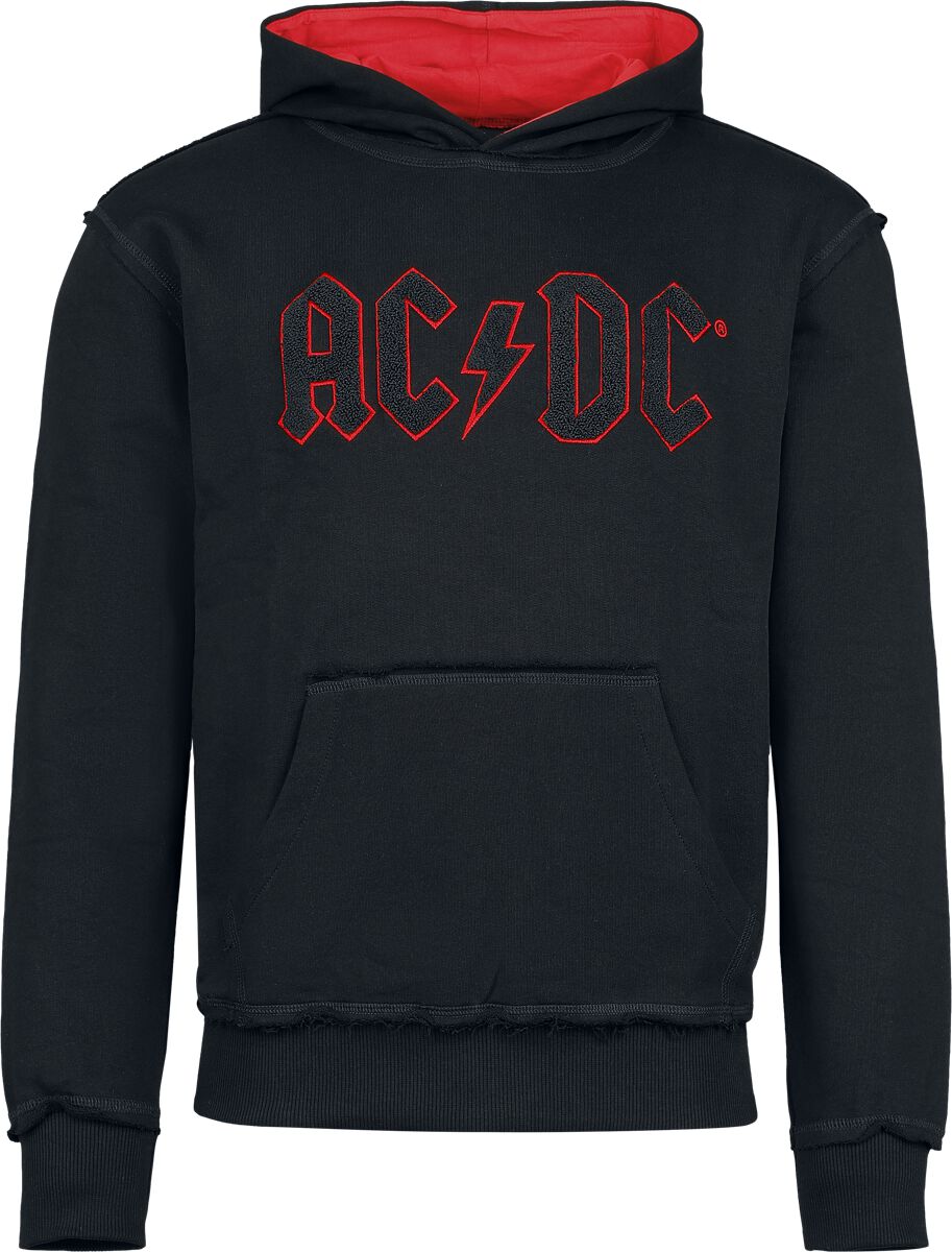 AC/DC Hoodie Logo S to 5XL for Men black-red